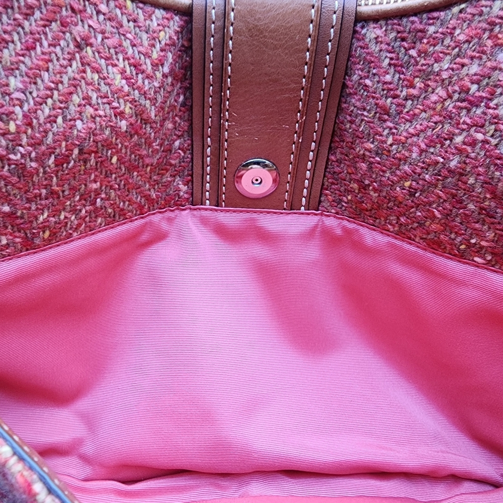 Coach Hampton Herringbone Slim Hobo - Leather, Suede, & Tweed, EUC, 2007, F11214 - Picture 10 of 15